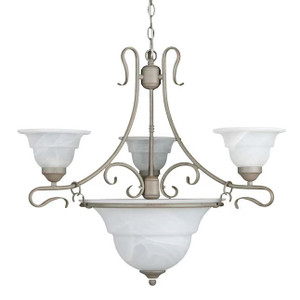 Volume Lighting Volume V1786-85 Indoor Platinum Rust Chandelier