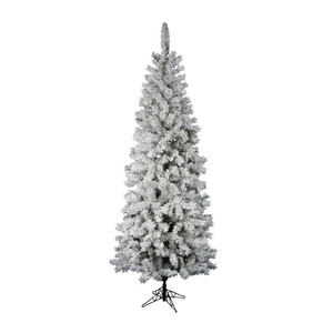 Vickerman A100385 - 9.5 ft Flocked Pacific Pine Unlit Christmas Tree