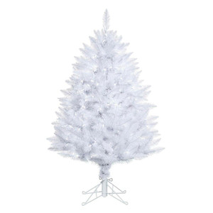Vickerman A104146LED - 4.5 ft Sparkle White Spruce Prelit Warm White LED Christmas Tree