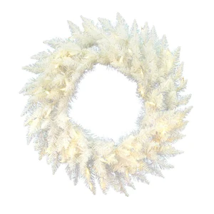 Vickerman A104237LED - 36" Sparkle White Wreath with Warm White LED Lights
