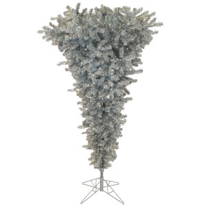 Vickerman A107675 7.5' x 60" Silver Upside Down Tree 1293T
