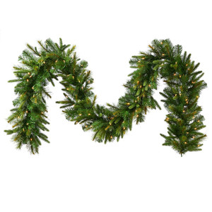 Vickerman A118615LED - 6 ft Green Pine Christmas Garland - Warm White LED
