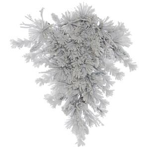 Vickerman A155307 - 36" Flocked Alberta Teardrop Wreath