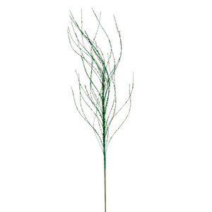 Vickerman QG221044 - 37 in. Seafoam Wavy Twig Glitter Artificial Spray - 6 Pack