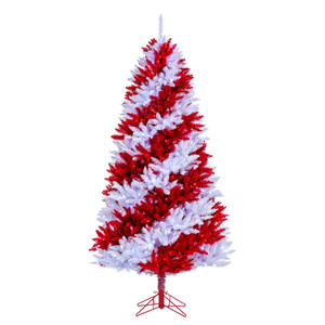 Vickerman A227666LED 6.5' Candy Cane Christmas Tree with Lights