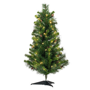 Vickerman A801005LED - 3 ft Cheyenne Pine Prelit Multi-colored LED Christmas Tree