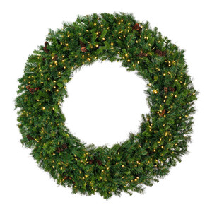 Vickerman A801061LED - 60" Cheyenne Pine Wreath with Warm White LED Lights