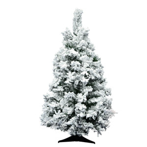 Vickerman A806340 36" x 24" Flocked Alaskan Tree 127 Tips