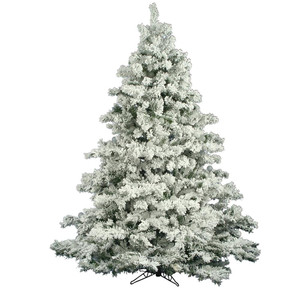 Vickerman A806345 - 4.5 ft Flocked Alaskan Pine Unlit Christmas Tree