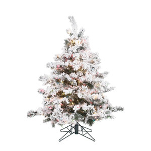 Vickerman A806347LED 4.5' x 44" Flkd Alaskan Tree LED 300MU