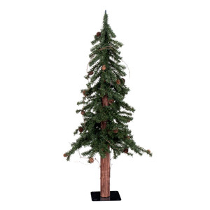 Vickerman A807230 - 3 ft Alpine with Pine Cones & Vine Unlit Christmas Tree