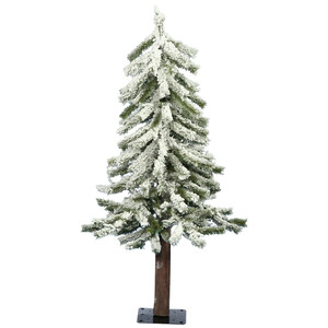 Vickerman A807430 - 3 ft Flocked Alpine Unlit Christmas Tree