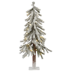 Vickerman A807431LED 3' x 21" Flocked Alpine 142T LED 50WW