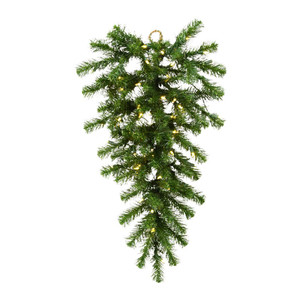 Vickerman A808807LED - 30" Douglas Fir Teardrop Wreath with Warm White LED Lights