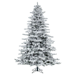 Vickerman A895196LED - 14 ft Flocked Utica Fir Prelit Warm White LED Christmas Tree