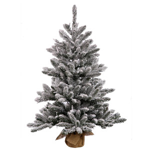 Vickerman B160543LED - 4 ft Flocked Anoka Pine Prelit Warm White LED Christmas Tree