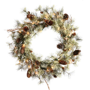 Vickerman B165531LED 30" Dakota Wreath 112T DuraL LED 50WW 