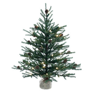 Vickerman B803922LED - 2 ft Carmel Pine Prelit Warm White LED Christmas Tree
