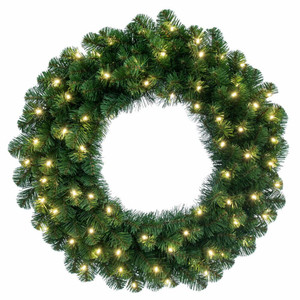 Vickerman C164631LED - 30" Oregon Fir Wreath with Warm White LED Lights