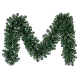 Vickerman C164708 - 9 ft Green Fir Christmas Garland - Unlit