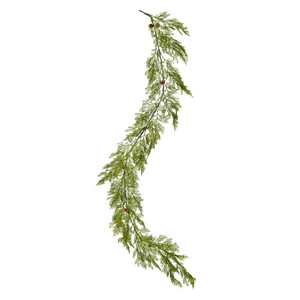 Vickerman D190313 - 6 ft Green Cedar Christmas Garland - Unlit