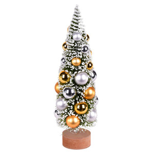 Vickerman LS203612 - 12 in Frosted Green w/Balls Unlit Christmas Tree