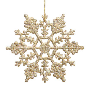 Vickerman M101511 6.25" Champagne Snowflake 12/Pvc Box