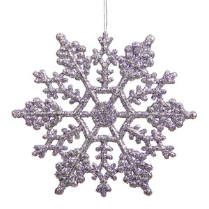 Vickerman M101536 6.25" Lavender Glitt Snowflake 12/Pvc Bx 