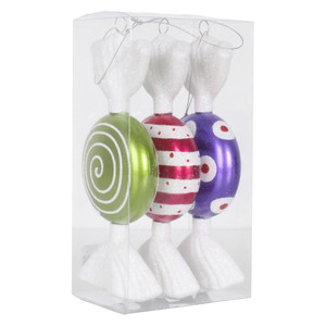 Vickerman M152505 7" Asst Color Candy Glitter 3/Box