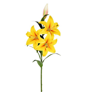 Vickerman FD190578 - 36 in. Yellow Lily Artificial Spray - 2 Pack
