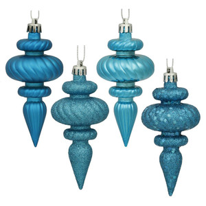Vickerman N500012 4" Turquoise Finial 4 Finish Asst 8/Bx 