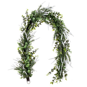 Vickerman FE222572 6ft Green Rosemary & Eucalyptus Garland 