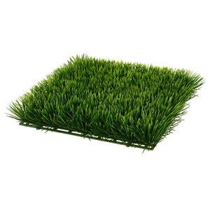 Vickerman FF181201 11"x11"x2.5" Grn Grass Mat UV Coat 2/pk