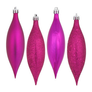 Vickerman N500170 5.5" Fuchsia Drop 4 Finish Asst 8/Bx