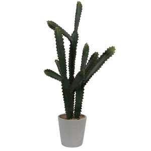 Vickerman FH181801 29"  Potted Cactus in Concrete Pot 