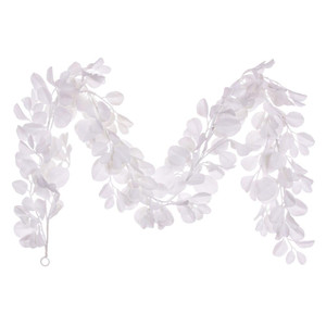 Vickerman FK220572 - 6 ft White Dogwood Christmas Garland - Unlit