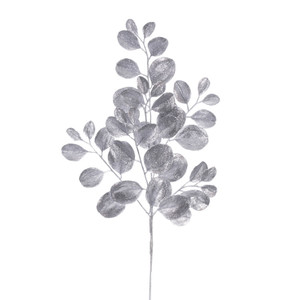 Vickerman FK220625 - 25 in. Silver Dogwood Glitter Artificial Spray - 3 Pack