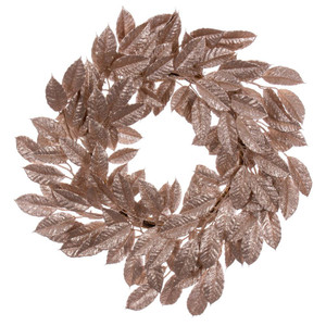 Vickerman FK221524 - 24" Cafe Latte Gardenia Glitter Wreath