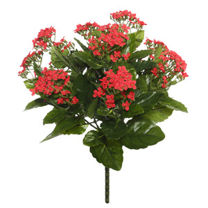 Vickerman FL170201 15" Red Kalanchoe Bush 