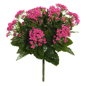 Vickerman FL170204 15" Hot Pink Kalanchoe Bush 