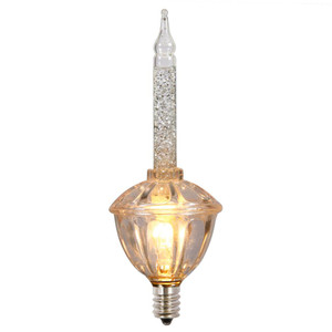 Vickerman V490774 Clear Glitter Bubble Light Replacement Bulbs