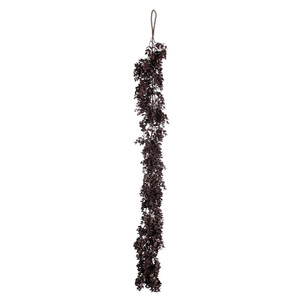 Vickerman FM227960 - 4.92 ft Brown Eucalyptus Christmas Garland - Unlit