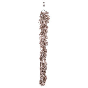 Vickerman FM227962 - 4.92 ft Taupe Eucalyptus Christmas Garland - Unlit