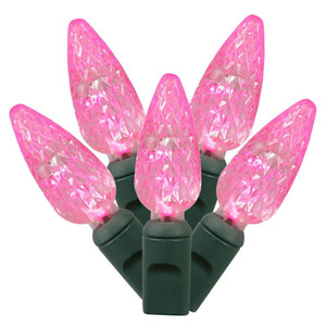 Vickerman X6G8510 C6 25ft 50-LED Pink Christmas Light String 