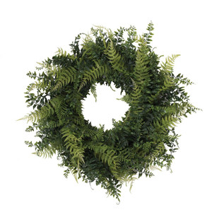 Vickerman FQ171924 - 24" Buckler Fern & Grass Wreath