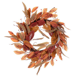 Vickerman FT227122 - 22" Cream Red Leaf Wreath