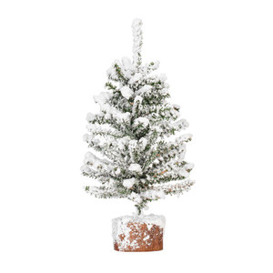 Vickerman A804312-3 1ft Flocked Mini Pine Table Top Christmas Tree 3 Pack