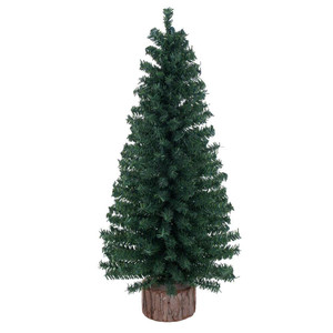 Vickerman C804018 - 1.5 ft Mini Pine Tree w/Wood Base Unlit Christmas Tree