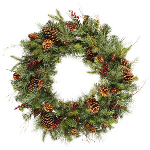  Vickerman G118730 30" Cibola Mix Berry Wreath 195Tips 