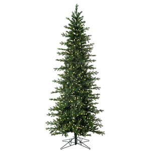 Vickerman G193476LED - 7.5 ft Moutauk Pencil Pine Prelit Warm White LED Christmas Tree